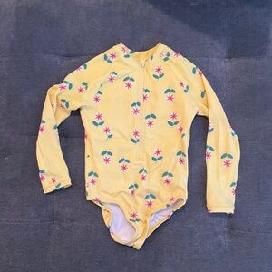 EUC Hanna Anderson Long Sleeve Floral Swimsuit
